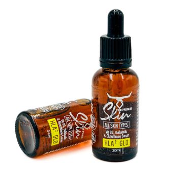 HLA² Glo Ⓥ Facial Serum, Hyaluronic Acid, Facial Serum, ZERO PUFA, B3, HA, HLA, Glutathione, Bulbinella, Hydrasol, SKIN HYDRATION SERUM