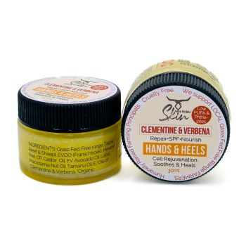 HANDS & HEELS, TALLOW BALM, CLEMENTINE & VERBENA, HAND BALM, HEEL BALM