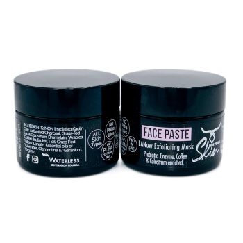 LANow Face PASTE Ingredients-2 LANOW FACE PASTE, EXFOLIATING MASK, PREBIOTIC, ENZYME, COLOSTRUM ENRICHED, LOW PUFA SKINCARE, LANOW, NATURAL SKINCARE, 2-IN-1