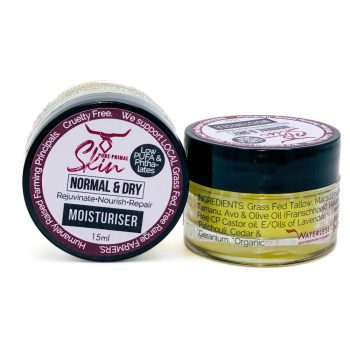 NORMAL & DRY SKIN, FACE MOISTURISER, TALLOW BASED, NORMAL FACIAL SKIN, DRY FACIAL SKIN, LOW PUFA, MOISTURISER, REJUVENATE