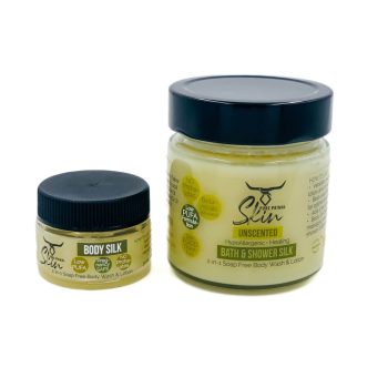 BATH & SHOWER SILK, BODY WASH, BODY LOTION, TALLOW BASED, 2-in-1 Soap Free Body Wash & Lotion, LOW PUFA Skincare, Multipurpose, BATH & SHOWER SILKS, NATURALLY SCENTED