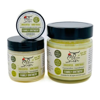 FAMILY OINTMENT, TALLOW OINTMENT, SAFE FOR ALL AGES, LOW PUFA, LOW PUFA SKINCARE, SENSITIVE SKIN, ECZEMA SKIN, WHOLE FAMILY FRIENDLY, UNSCENTED, HYPOALLERGENIC