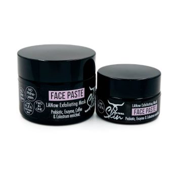 LANOW FACE PASTE, EXFOLIATING MASK, PREBIOTIC, ENZYME, COLOSTRUM ENRICHED, LOW PUFA SKINCARE, LANOW, NATURAL SKINCARE, 2-IN-1