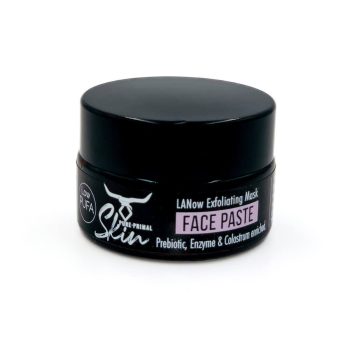 LANOW FACE PASTE, EXFOLIATING MASK, PREBIOTIC, ENZYME, COLOSTRUM ENRICHED, LOW PUFA SKINCARE, LANOW, NATURAL SKINCARE, 2-IN-1