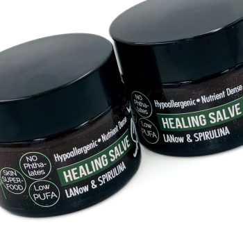 LANow Healing Salve Closeup-2 HEALING SALVE, HYPOALLERGENIC, LANOLIN, TALLOW BASED, LANOW, HONEY ENRICHED, LOW PUFA, NUTRIENT DENSE, PHTHALATE FREE SKINCARE, NATURAL SKINCARE, PREGNANCY SAFE