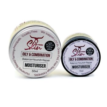 OILY & COMBINATION SKIN TYPES, FACE MOISTURISER, TALLOW BASED, BALANCING MOISTURISER, LOW PUFA