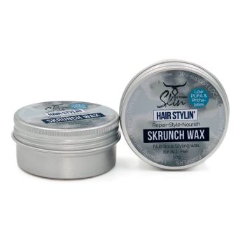SKRUNCH WAX, HAIR STYLING, LOW PUFA, NATURAL, PHTHALATE FREE, TALLOW BASED, HAIR WAX, HAIRCARE, BEARD STYLING, MOUSTACHE STYLING