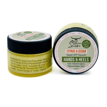 HANDS AND HEELS, HEALING BALM, HANDS & HEELS, LOW PUFA SKINCARE, TALLOW BALMS, NATURALLY SCENTED, NOURISHING TALLOW BALMS
