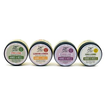 HANDS AND HEELS, HEALING BALM, HANDS & HEELS, LOW PUFA SKINCARE, TALLOW BALMS, NATURALLY SCENTED, NOURISHING TALLOW BALMS