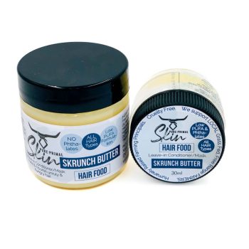 Skrunch Butter Group-2 SKRUNCH BUTTER, TALLOW HAIR MASK, BEARD BUTTER, MULTIPURPOSE, TALLOW BASED, NATURAL, PHTHALATE FREE, LOW PUFA, HAIR FOOD, NOURISHING, REPAIR SERUM, REPAIR MASK, HAIR REPAIR