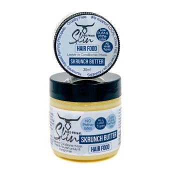 Skrunch Butter Group2-2 SKRUNCH BUTTER, TALLOW HAIR MASK, BEARD BUTTER, MULTIPURPOSE, TALLOW BASED, NATURAL, PHTHALATE FREE, LOW PUFA, HAIR FOOD, NOURISHING, REPAIR SERUM, REPAIR MASK, HAIR REPAIR