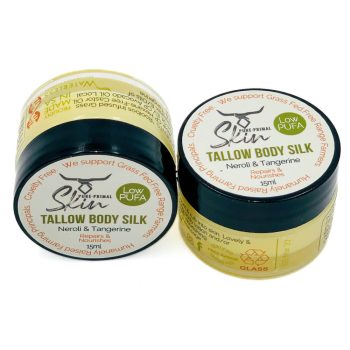 TALLOW BODY SILK, TALLOW LOTION, BODY LOTION, BODY CREAM, LOW PUFA SKINCARE, NATURALLY SCENTED, NOURISHING