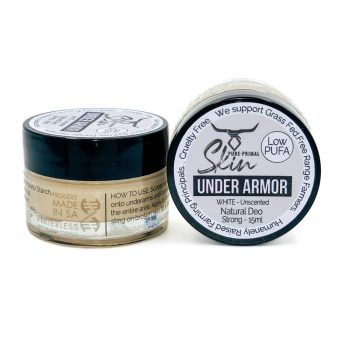 UNDER ARMOR, STRONG, DEODORANT, ODOUR CONTROL, STONG BODY ODOUR CONTROL, NATURAL DEODORANT, TALLOW BASED, WATERLESS SKINCARE, CHEMICAL FREE, LOW PUFA, PHTHALATE FREE, STRONG BODY ODOUR, NON CARCINOGENIC, WITH MAGNESIUM