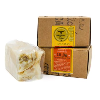 CITRUS BURST, TALLOW SOAP BAR, HAIR WASH, TALLOW, NATURAL, ECO SOAP, SHAMPOO SOAP BAR, BATH BAR, GREYWATER SAFE, BIODEGRADABLE, ECO FRIENDLY, NATURALLY SCENTED