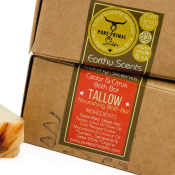 EARTHY SCENTS, TALLOW SOAP BAR, TALLOW, NATURAL, ECO SOAP, BATH BAR, GREYWATER SAFE, BIODEGRADABLE, ECO FRIENDLY, NATURALLY SCENTED