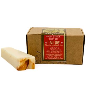 Earthy Scents Tallow Bath Soap - Ingredients (1) EARTHY SCENTS, TALLOW SOAP BAR, TALLOW, NATURAL, ECO SOAP, BATH BAR, GREYWATER SAFE, BIODEGRADABLE, ECO FRIENDLY, NATURALLY SCENTED