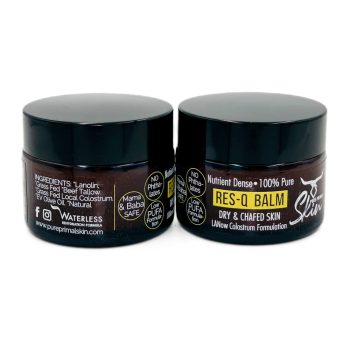 LANOW RESQ BALM, DRY & CHAFED SKIN, COLOSTRUM, LANOLIN, TALLOW, INGESTIBLE, MOM & BABY SAFE, NIPPLE CREAM, PURE, LOW PUFA SKINCARE