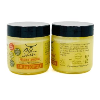 TALLOW BODY SILK, TALLOW LOTION, 2-IN-1, SOFT LOTION, SOAP-FREE BODY WASH, LOW PUFA SKINCARE, NATURALLY SCENTED, NOURISHING, TALLOW BASED, BODY LOTION