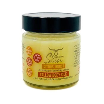 TALLOW BODY SILK, TALLOW LOTION, 2-IN-1, SOFT LOTION, SOAP-FREE BODY WASH, LOW PUFA SKINCARE, NATURALLY SCENTED, NOURISHING, TALLOW BASED, BODY LOTION
