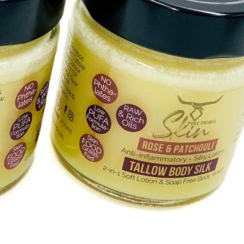 TALLOW BODY SILK, TALLOW LOTION, 2-IN-1, SOFT LOTION, SOAP-FREE BODY WASH, LOW PUFA SKINCARE, NATURALLY SCENTED, NOURISHING, TALLOW BASED, BODY LOTION