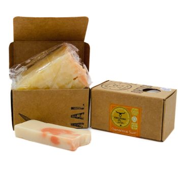CLEMENTINE SWIRL, TALLOW SOAP, NATURALLY SCENTED TALLOW SOAP, PURE PRIMAL SKIN, SHEEP TALLOW, BATH SOAP, ARTISAN SOAPS
