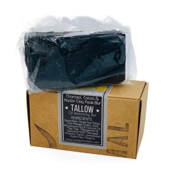 Detox Face Bar, Tallow Facial Soap, Pure Primal Skin, DETOXIFYING, CLARIFYING, OILY SKIN SOAP BAR, TALLOW BASED, ACTIVATED CHARCOAL, PROBLEM SKIN SOAP BAR, TALLOW SOAP BAR