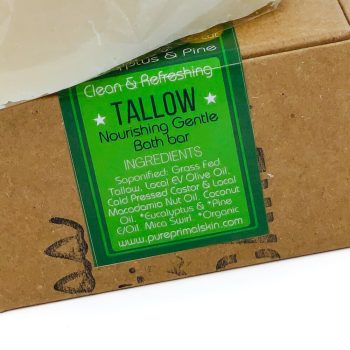 EUCALYPTUS & PINE, TALLOW SOAP, NATURALLY SCENTED TALLOW SOAP, PURE PRIMAL SKIN, BATH SOAP, ARTISAN SOAPS, BATH BAR, ECO FRIENDLY, GREYWATER SAFE, BIODEGRADABLE, GENTLE & NOURISHING SOAP