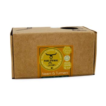 NEEM & TURMERIC TALLOW SOAP, HEALING SOAP BAR, HAIR SOAP, BODY SOAP, FACIAL SOAP, NATURAL, TALLOW BASED, LOW PUFA SKINCARE, PHTHALATE FREE, NEEM SOAP, ANTIBACTERIAL, ANTIMICROBIAL, ANTINFLAMMATORY, ECO FRIENDLY, GREYWATER SAFE