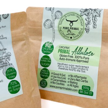 PRIMAL ALLULOSE, ORGANIC, NATURAL SUGAR ALTERNATIVE, DIABETIC FRIENDLY, KETO FRIENDLY, NON-GMO, ZERO GLYCEMIC INDEX, GUT FRIENDLY