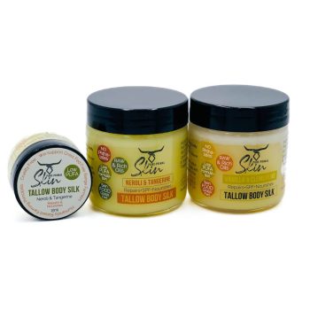 TALLOW BODY SILK, TALLOW LOTION, 2-IN-1, SOFT LOTION, SOAP-FREE BODY WASH, LOW PUFA SKINCARE, NATURALLY SCENTED, NOURISHING, TALLOW BASED, BODY LOTION