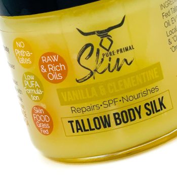 TALLOW BODY SILK, TALLOW LOTION, 2-IN-1, SOFT LOTION, SOAP-FREE BODY WASH, LOW PUFA SKINCARE, NATURALLY SCENTED, NOURISHING, TALLOW BASED, BODY LOTION