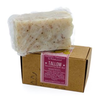 TEA & ROSES, TALLOW SOAP BAR, TALLOW BATH SOAP, TALLOW, NATURALLY SCENTED SOAP, GREYWATER SAFE SOAP, ECO FRIENDLY, NATURAL SOAP, LOW PUFA SKINCARE, GENTLE & NOURISHING SOAP, BATH BAR FLORAL SCENTED, ROOIBOS TEA SOAP