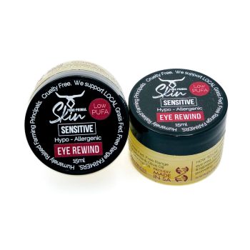 EYE REWIND, EYE CREAM, HYPOALLERGENIC, TALLOW BASED, SENSITIVE SKIN, SENSITIVE EYE AREA, LOW PUFA, EYE REWIND SENSITIVE