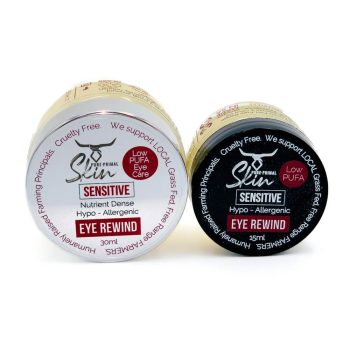 EYE REWIND, EYE CREAM, HYPOALLERGENIC, TALLOW BASED, SENSITIVE SKIN, SENSITIVE EYE AREA, LOW PUFA, EYE REWIND SENSITIVE