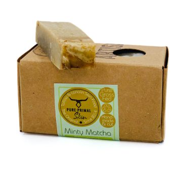 Minty Matcha Bath Bar-2 MINTY MATCHA, TALLOW SOAP, REFRESHING BATH BAR, MINT & MATCHA, SOOTHING, GREY WATER SAFE, ECO FRIENDLY, LOW PUFA SKINCARE, BATH SOAP, NATURALLY SCENTED