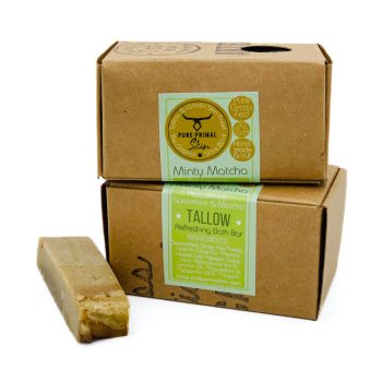 Minty Matcha Refreshing Bath Bar-2 MINTY MATCHA, TALLOW SOAP, REFRESHING BATH BAR, MINT & MATCHA, SOOTHING, GREY WATER SAFE, ECO FRIENDLY, LOW PUFA SKINCARE, BATH SOAP, NATURALLY SCENTED