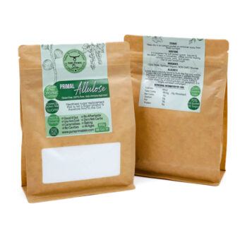 PRIMAL ALLULOSE, ORGANIC, NATURAL SUGAR ALTERNATIVE, DIABETIC FRIENDLY, KETO FRIENDLY, NON-GMO, ZERO GLYCEMIC INDEX, GUT FRIENDLY, PET SAFE, PET FRIENDLY