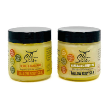 TALLOW BODY SILK, TALLOW LOTION, 2-IN-1, SOFT LOTION, SOAP-FREE BODY WASH, LOW PUFA SKINCARE, NATURALLY SCENTED, NOURISHING, TALLOW BASED, BODY LOTION