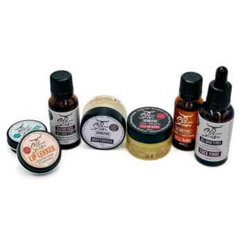 sensitive skin type starter kit, leather pouch, travel kit, gift kit, sensitive skin, Low PUFA skincare